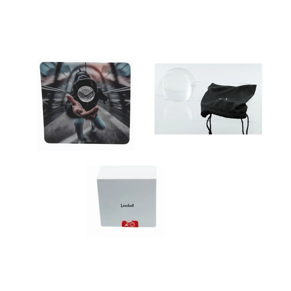 K9‎ Clear Crystal Lensball with Storage Bag Distressed